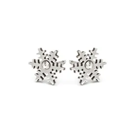 Crystal Snowflake Stud Earrings