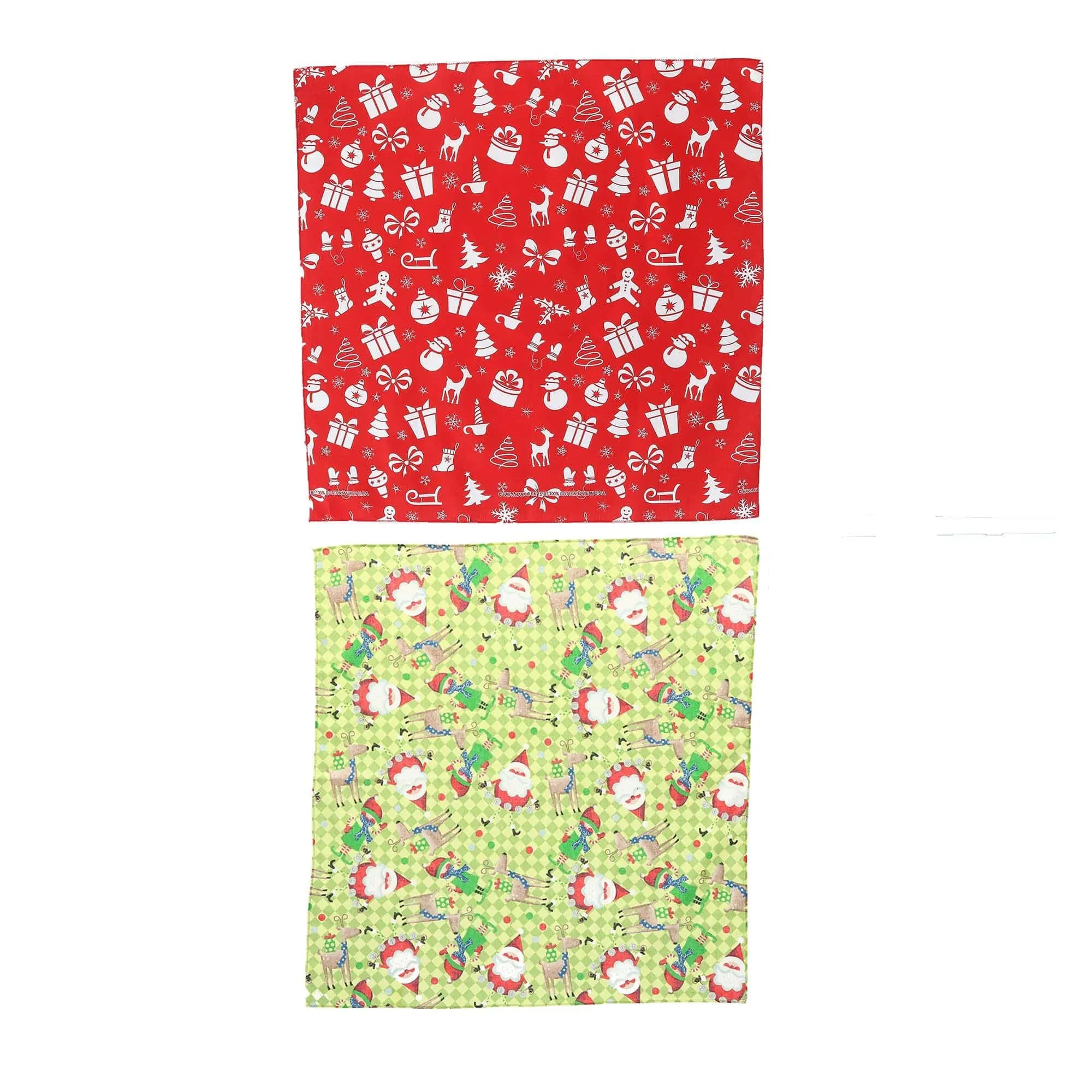 CTM® Christmas Holiday Bandana Set (Pack of 4)