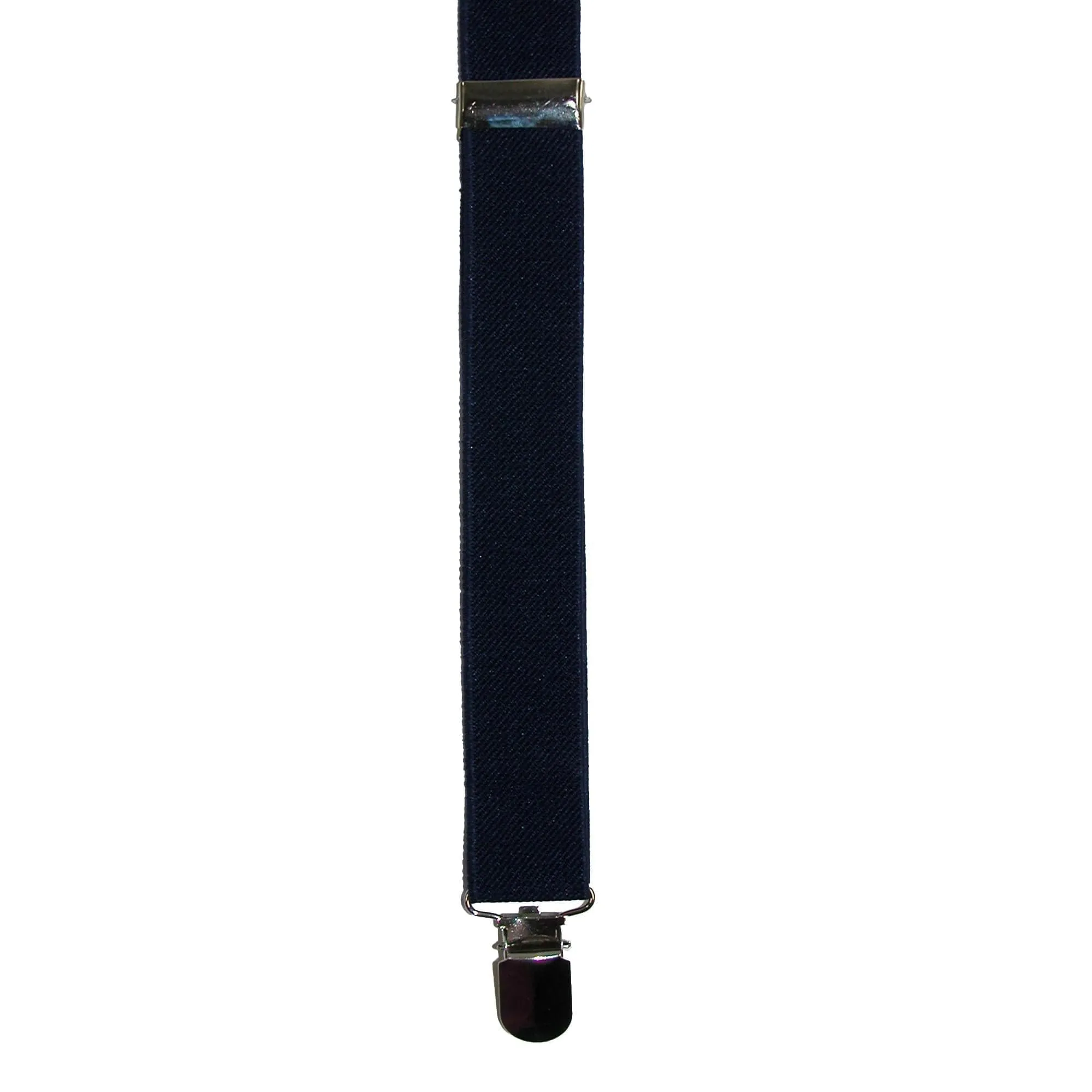 CTM® Elastic Solid Navy Clip-End Suspenders