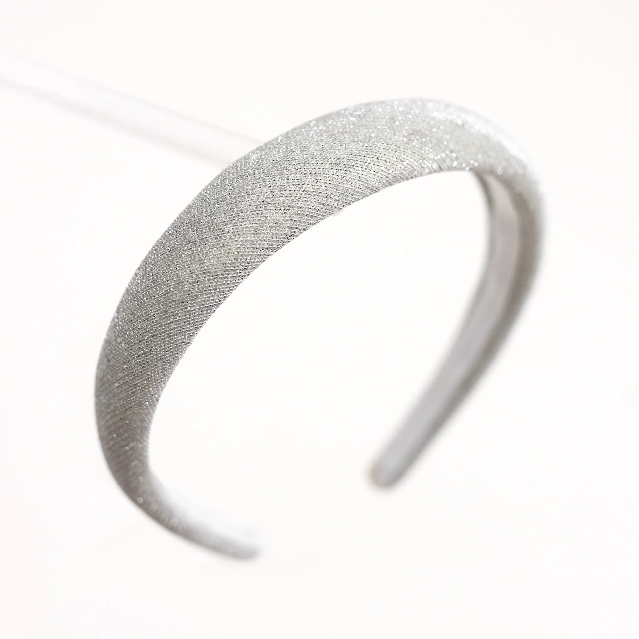 Cushioned Headband - Sparkly Silver
