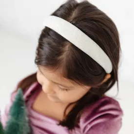 Cushioned Headband - Sparkly Silver