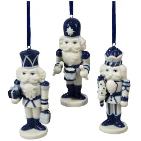 Delft Blue Porcelain Nutcracker Ornament