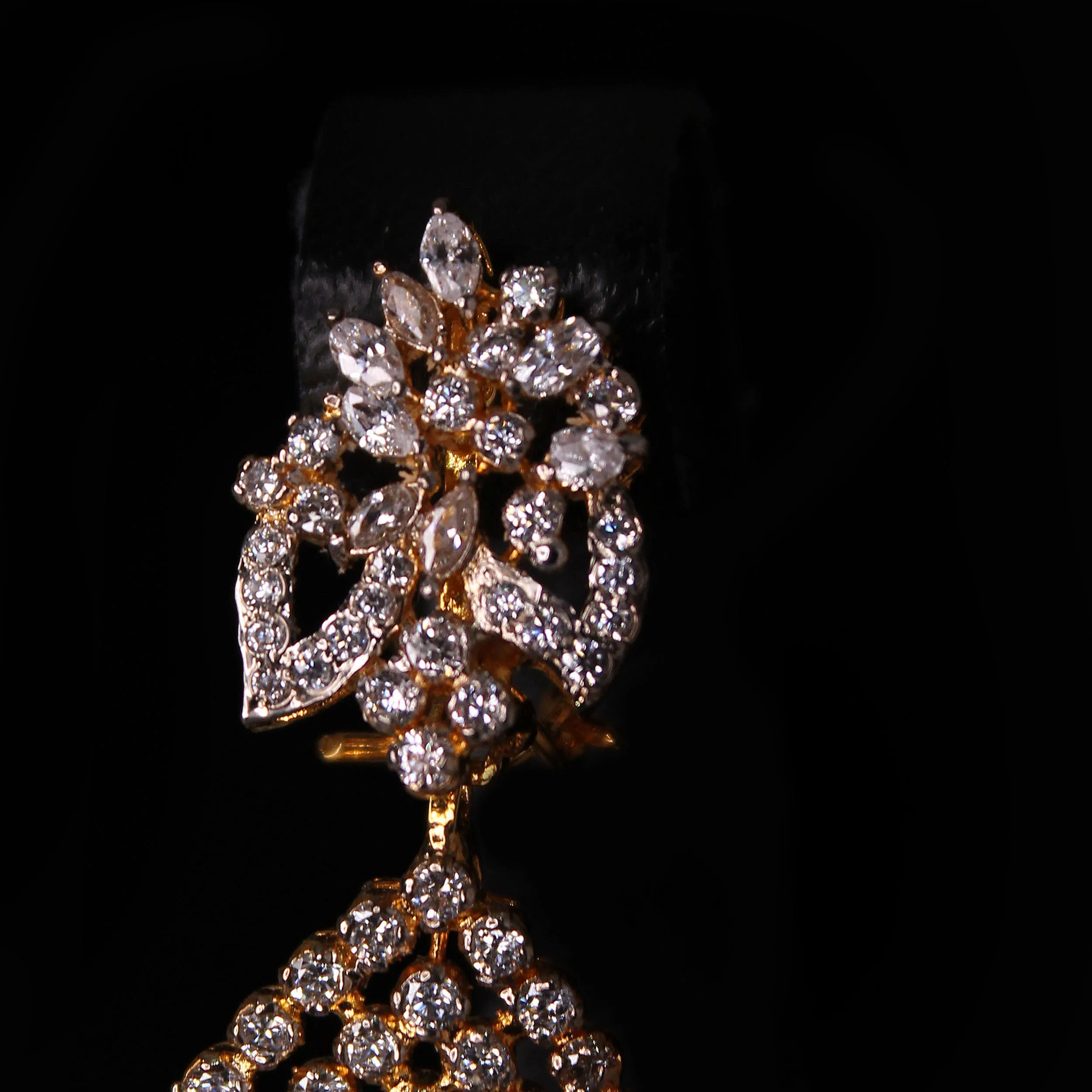 Earrings in Pearls and Cubic Zircons