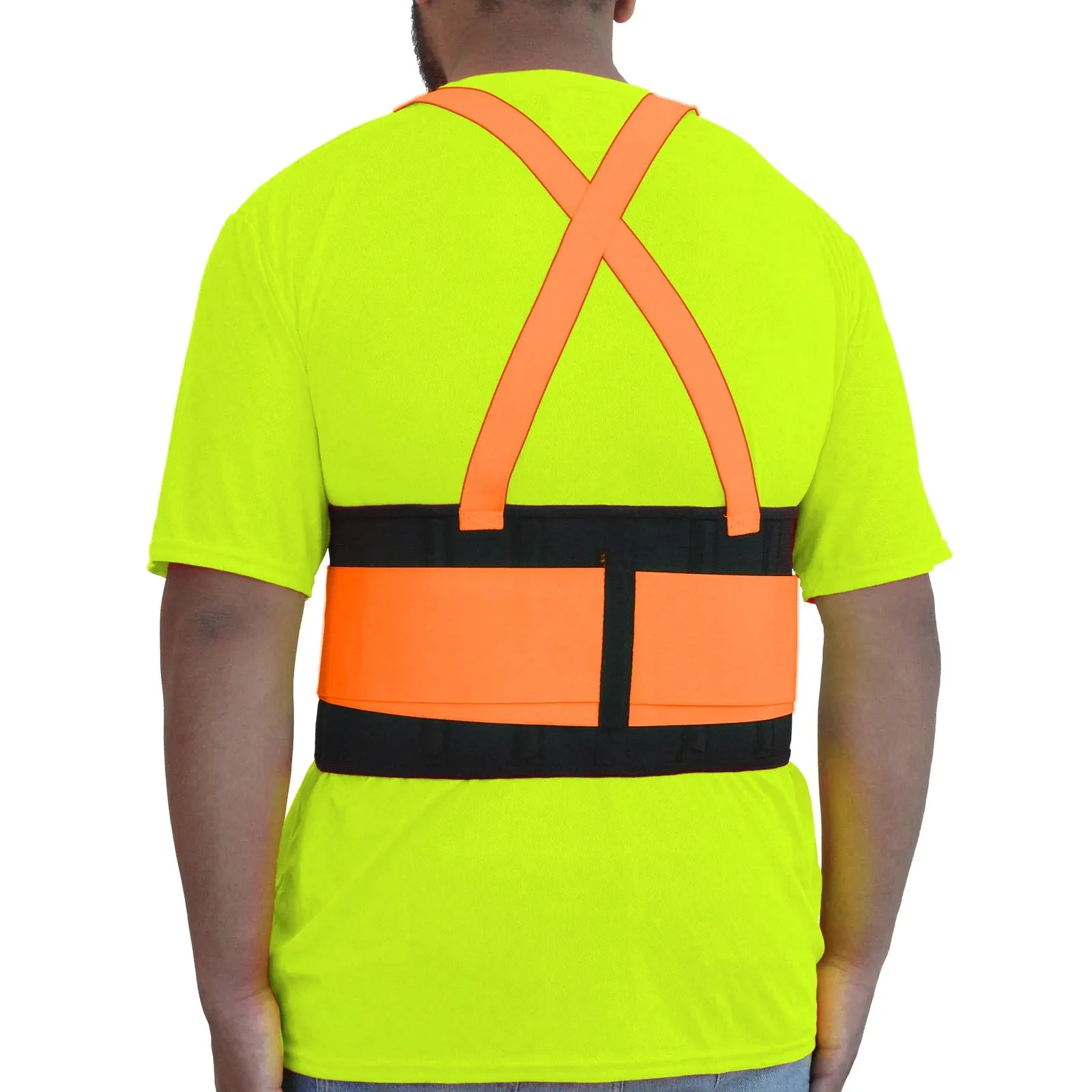 Elite Wear Hi-Vis Adjustable Suspender Back Support Belt