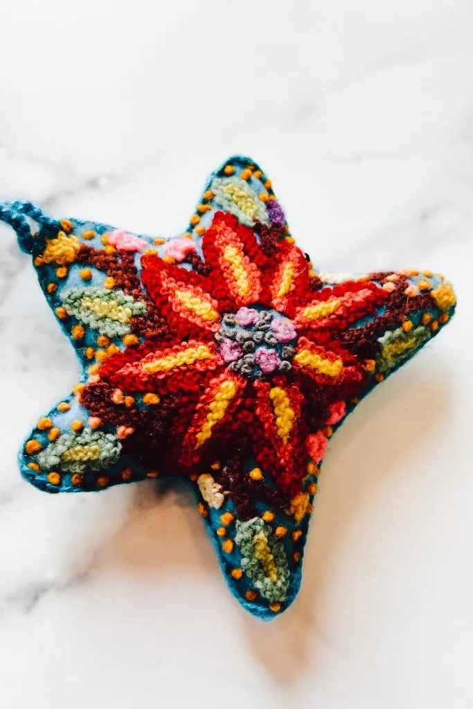 Embroidered Star Ornament