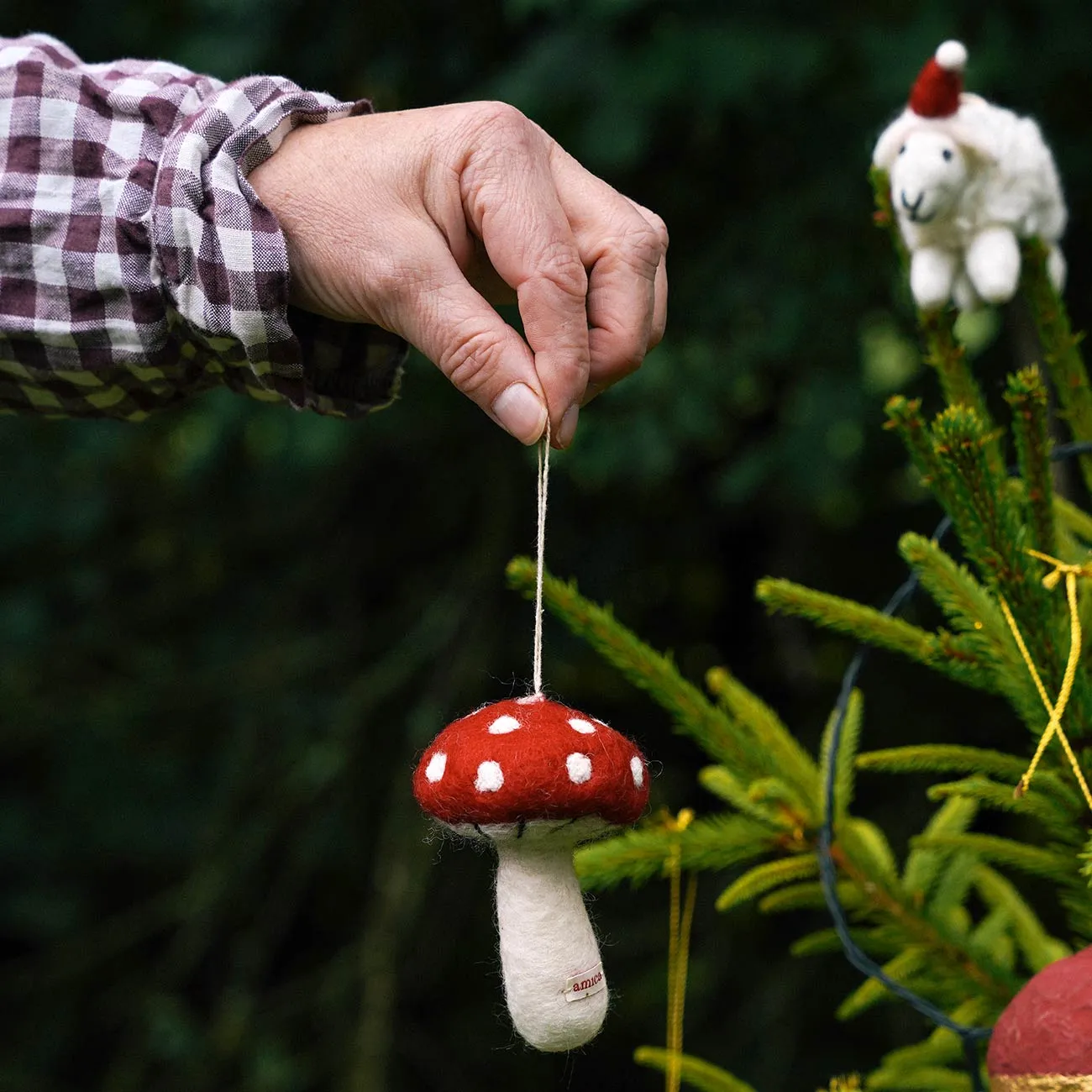 Felt Mushroom Christmas Decoration