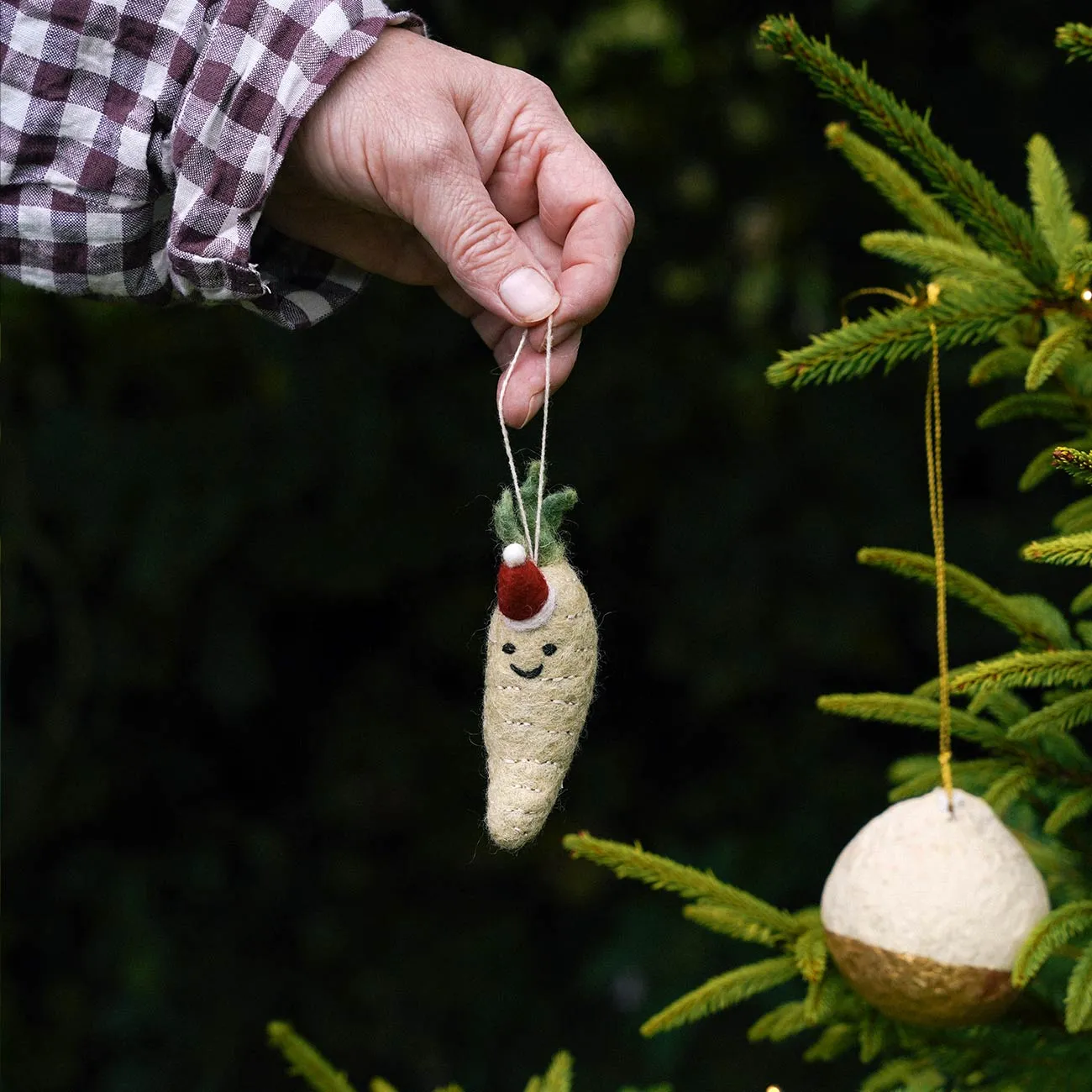 Felt Parsnip Christmas Decoration