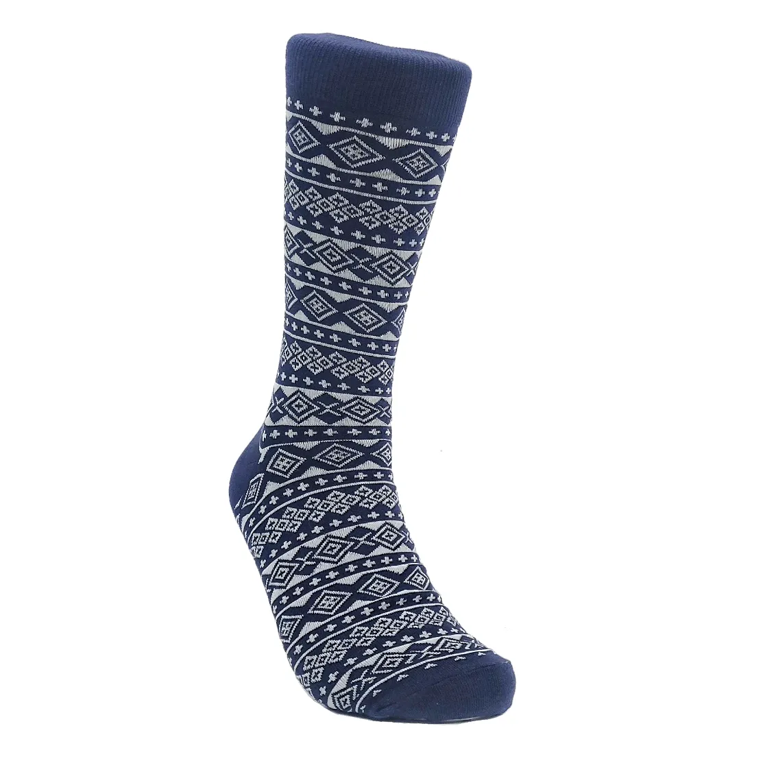 Festive Fair Isle Holiday Pattern Socks (Adult Large - Men's Shoe Sizes 8-12)