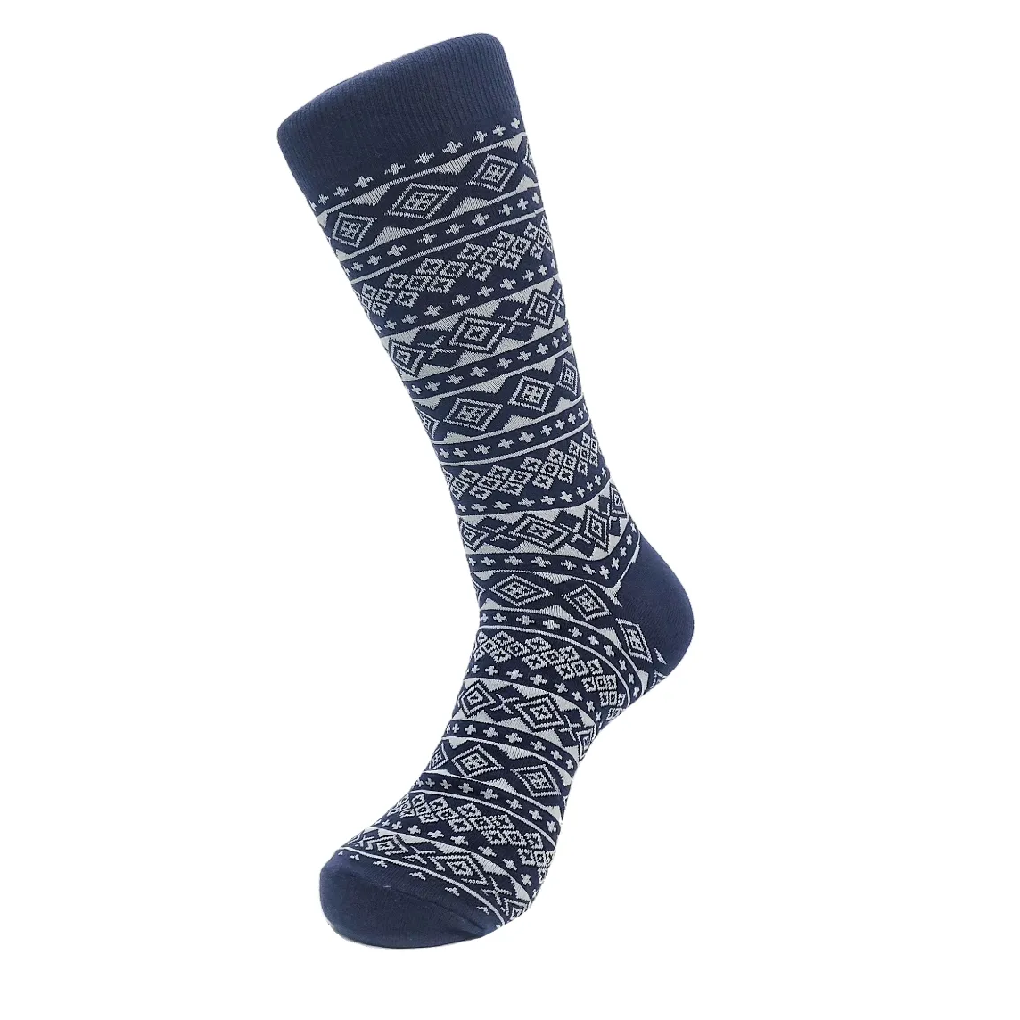 Festive Fair Isle Holiday Pattern Socks (Adult Large - Men's Shoe Sizes 8-12)