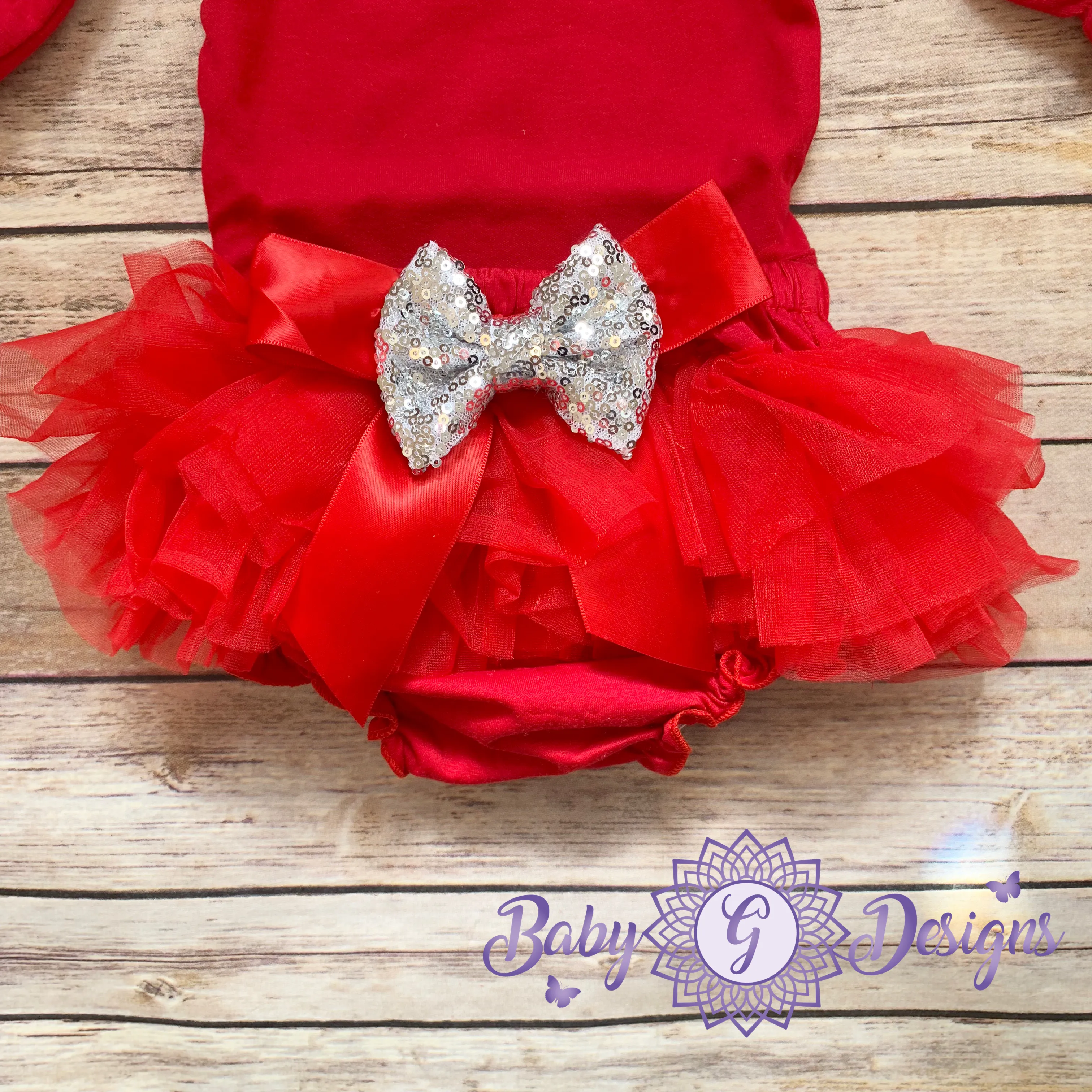 First Christmas outfit-silver