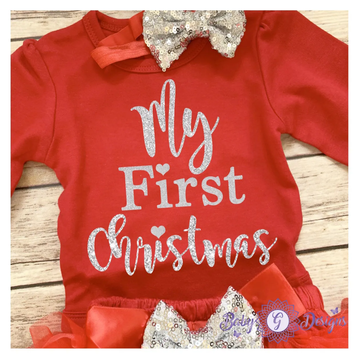 First Christmas outfit-silver