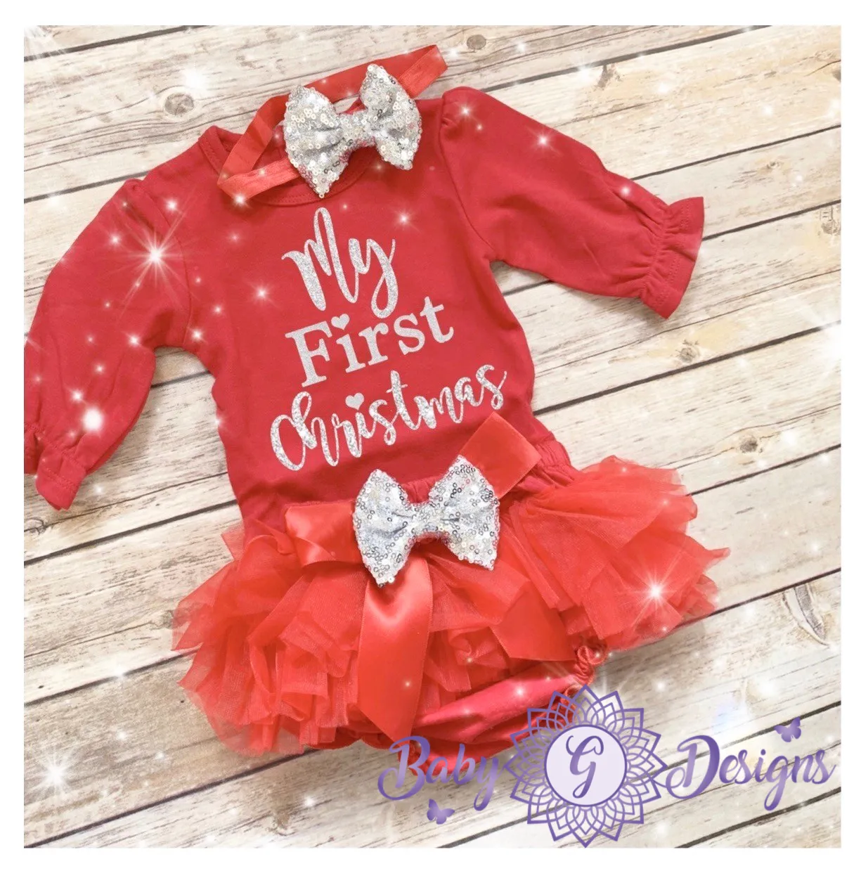 First Christmas outfit-silver