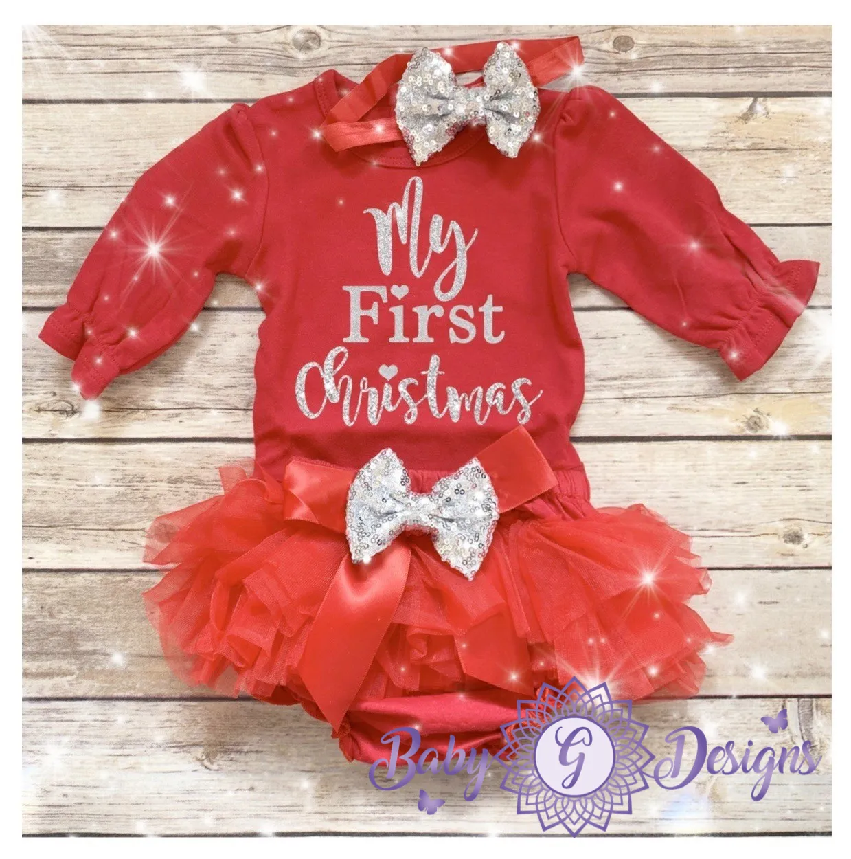 First Christmas outfit-silver