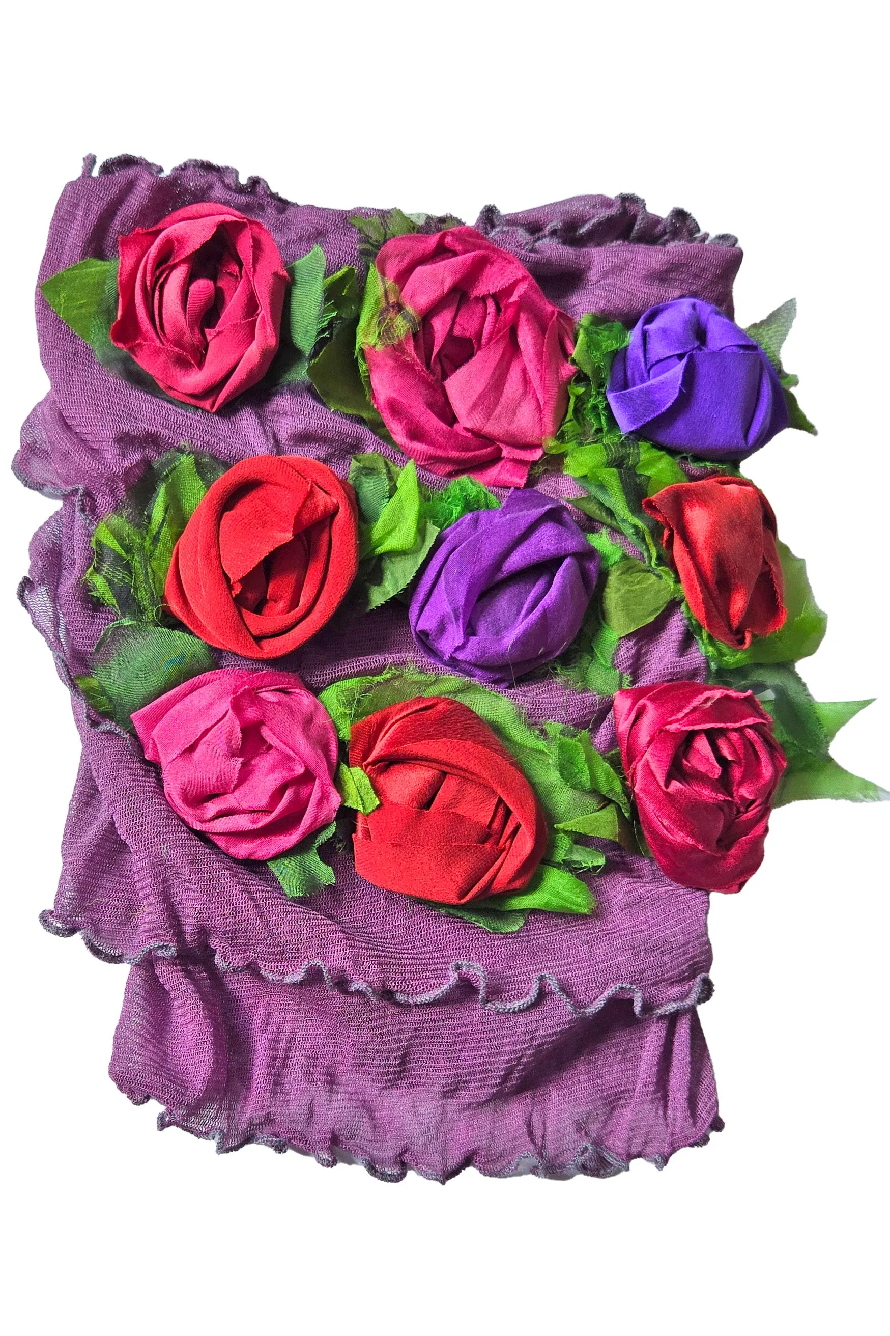 Flower Collar Headband - Purple & Red, Pink, Purple