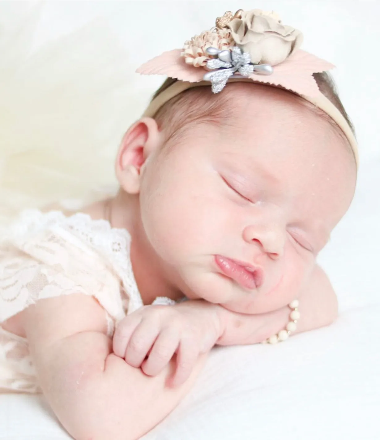 Flower Headband - Boho Peach