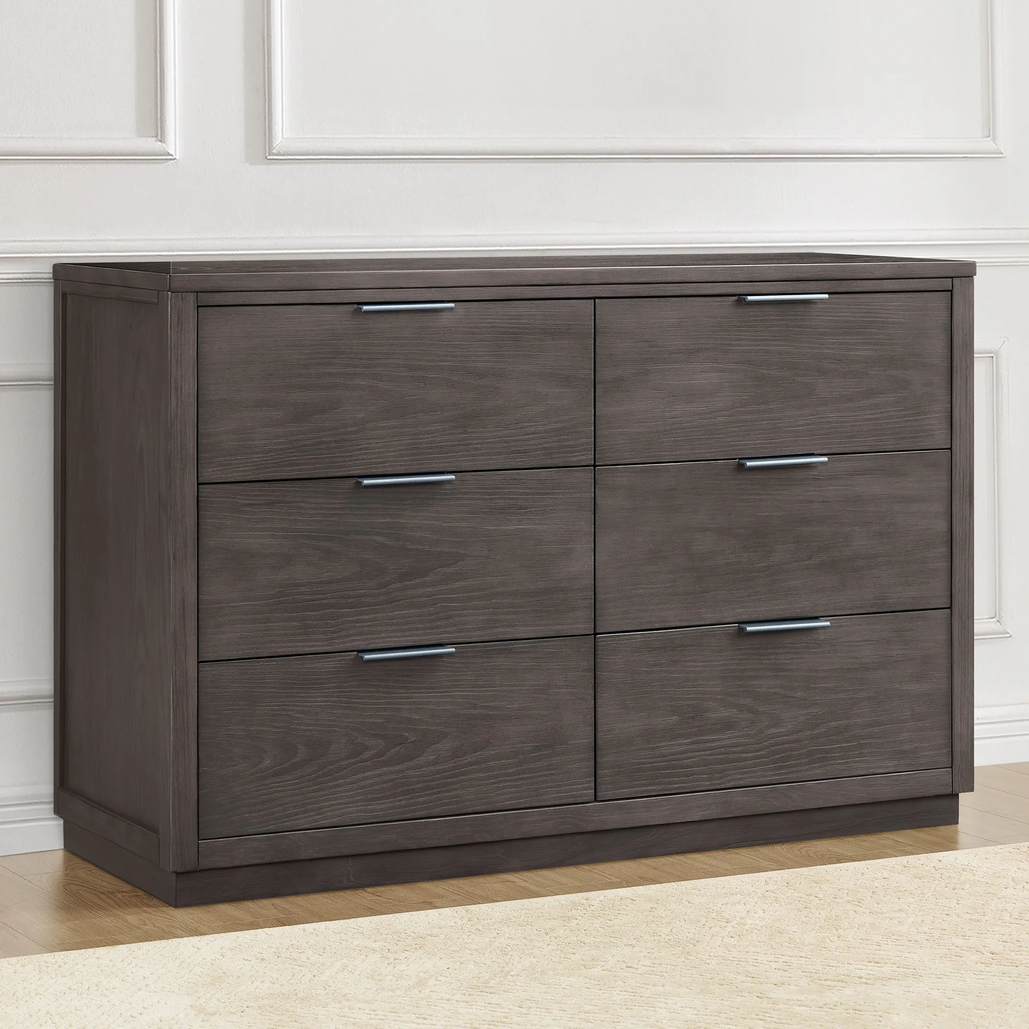 Forever 6 Drawer Dresser with Changing Top and Interlocking Drawers - Naturals Collection