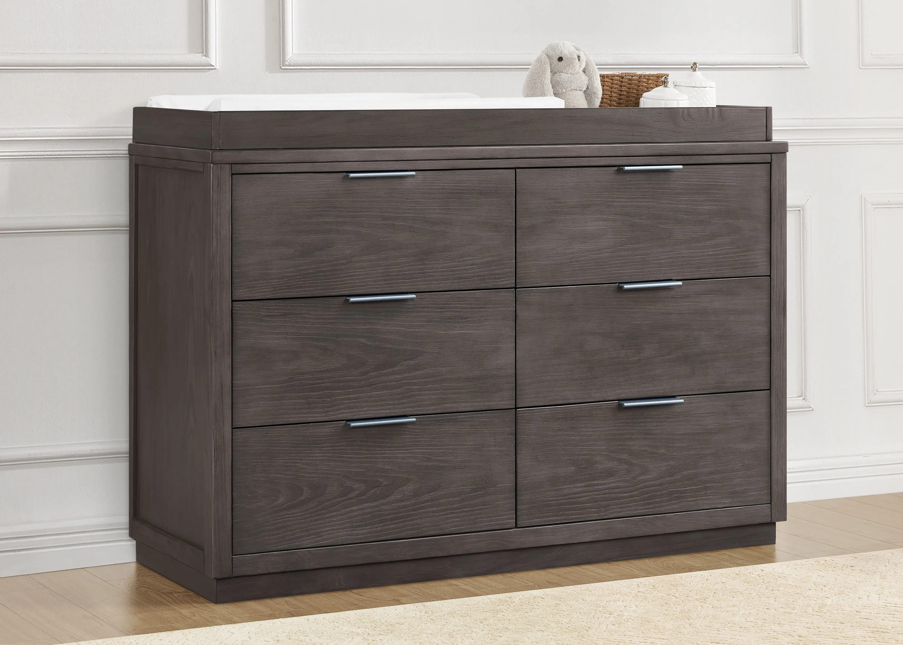 Forever 6 Drawer Dresser with Changing Top and Interlocking Drawers - Naturals Collection