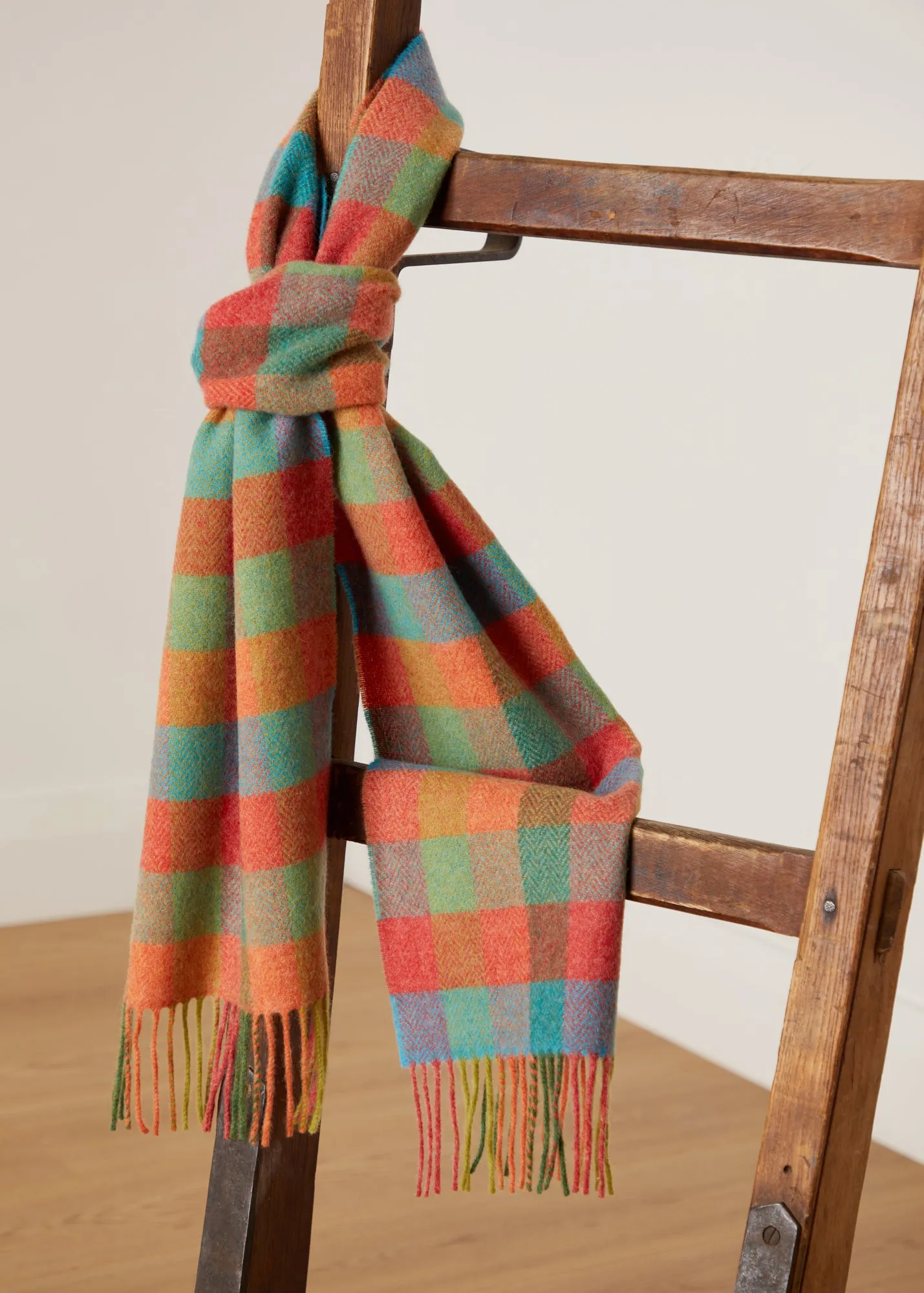 Elegant Multi-Coloured Foxford Lambswool Scarf