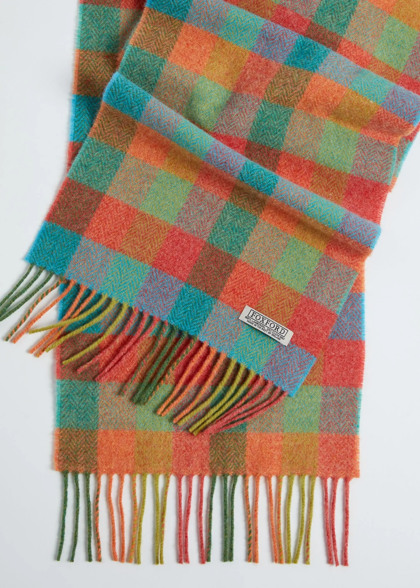 Elegant Multi-Coloured Foxford Lambswool Scarf