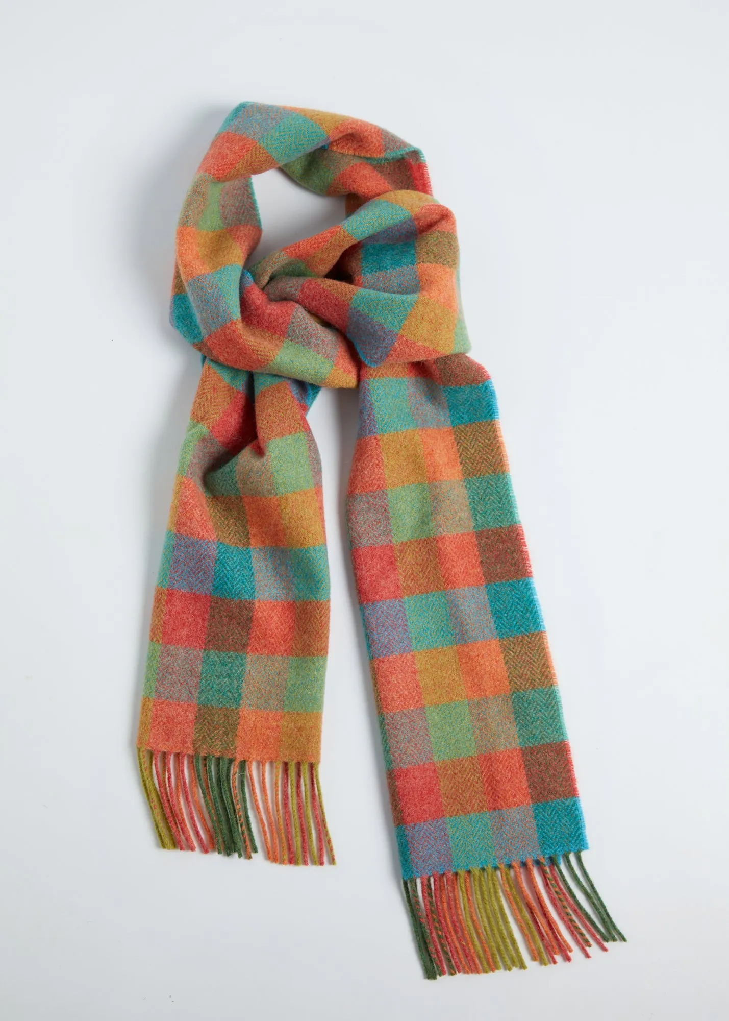 Elegant Multi-Coloured Foxford Lambswool Scarf