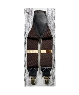 Fratello Clip On Suspenders - Brown