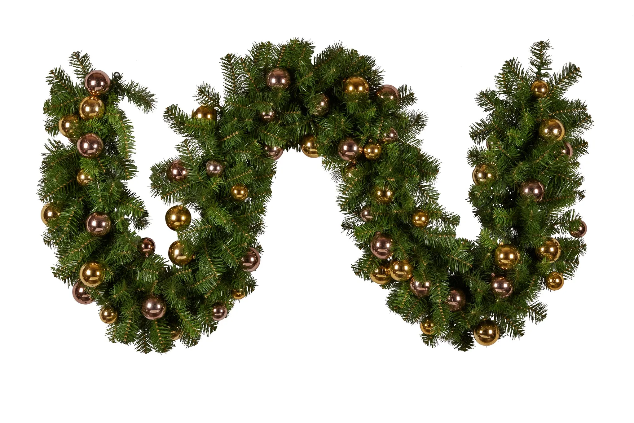 Garland Gold and Rose Gold Baubles