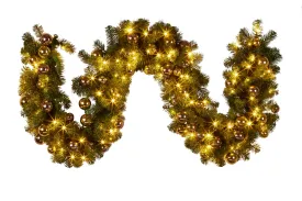 Garland Gold and Rose Gold Baubles