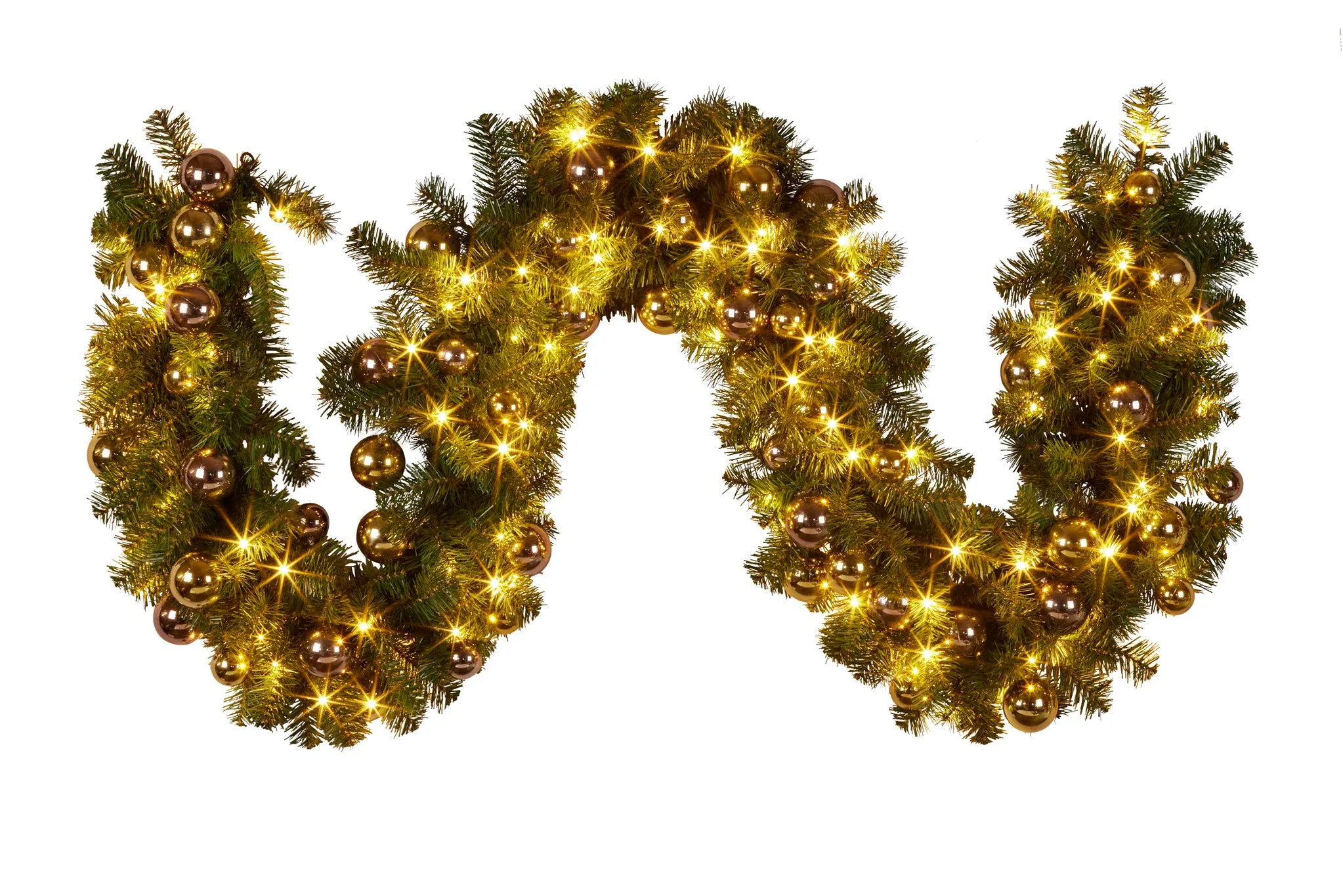 Garland Gold and Rose Gold Baubles
