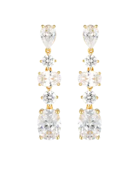 Georgini Iconic Bridal Christina Earrings - Gold