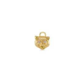 Gold & Diamond Snow Leopard Charm