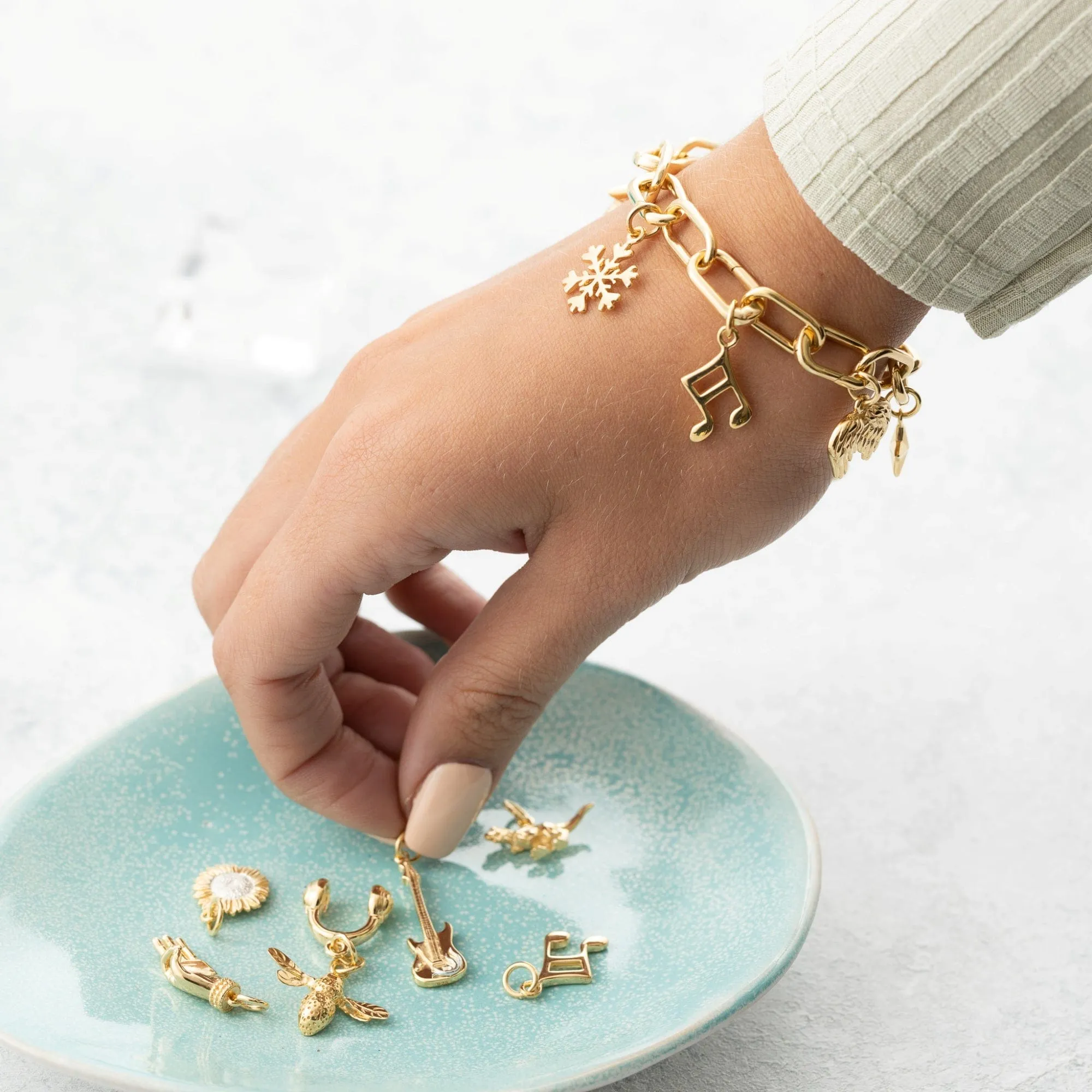 Gold Plated Snowflake Charm