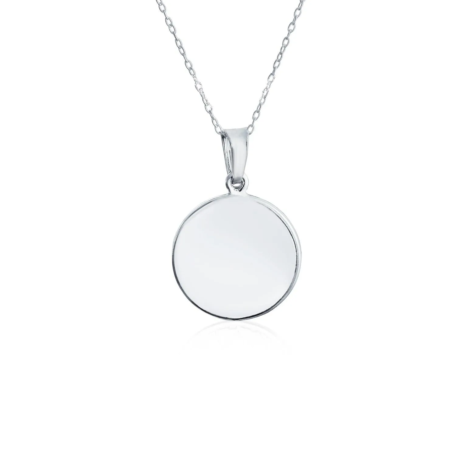 Guardian Angel Medal Cherub Pendant Necklace .925Sterling Silver