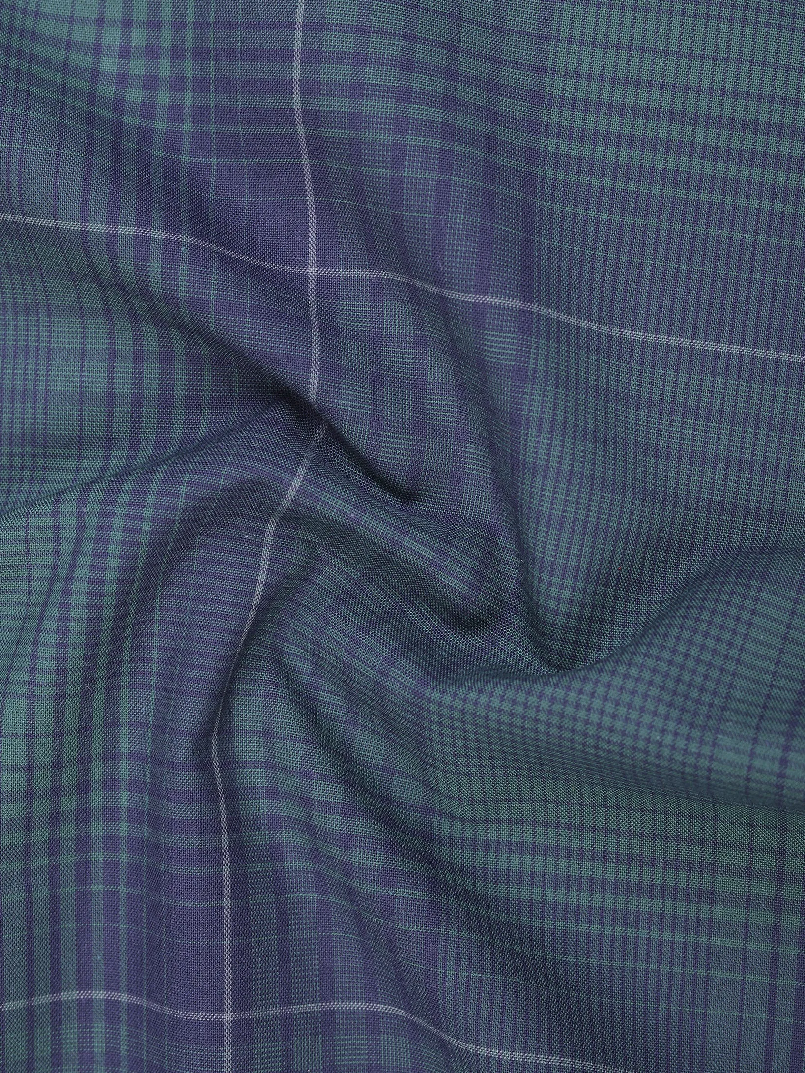 GUNMETAL BLUE AND PLANTATION GREEN CHECKERED Shirt