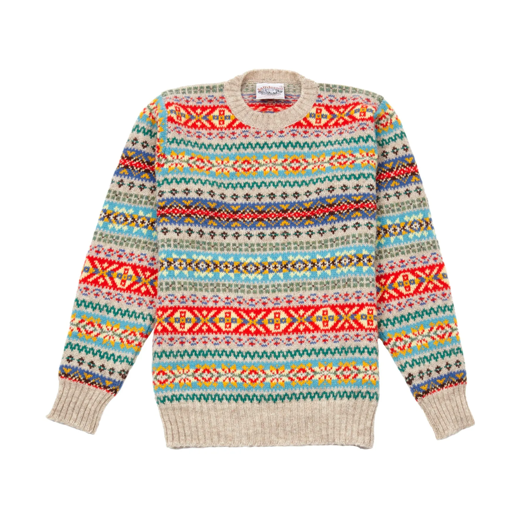 Jamiesons Ecru Fair Isle Jumper