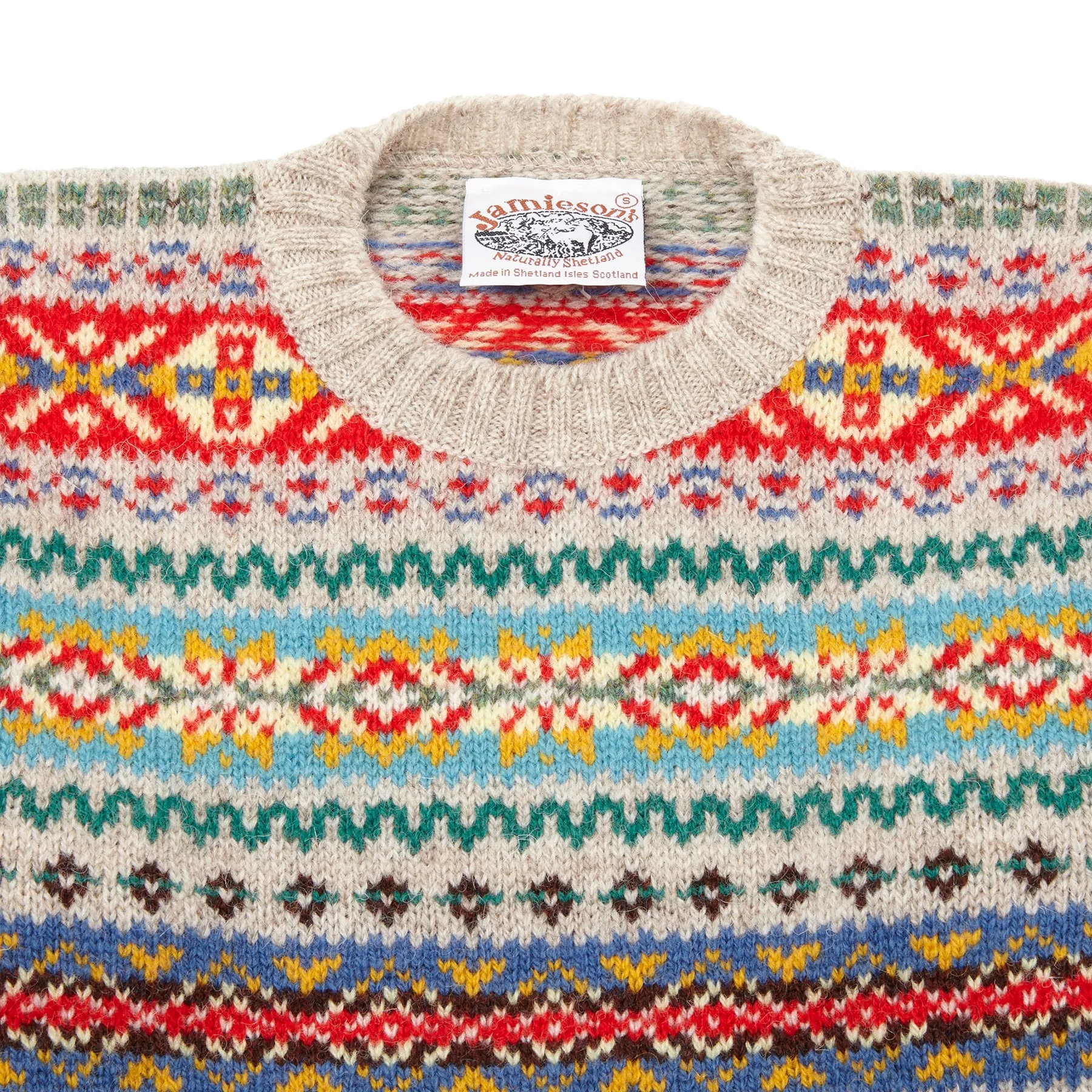 Jamiesons Ecru Fair Isle Jumper