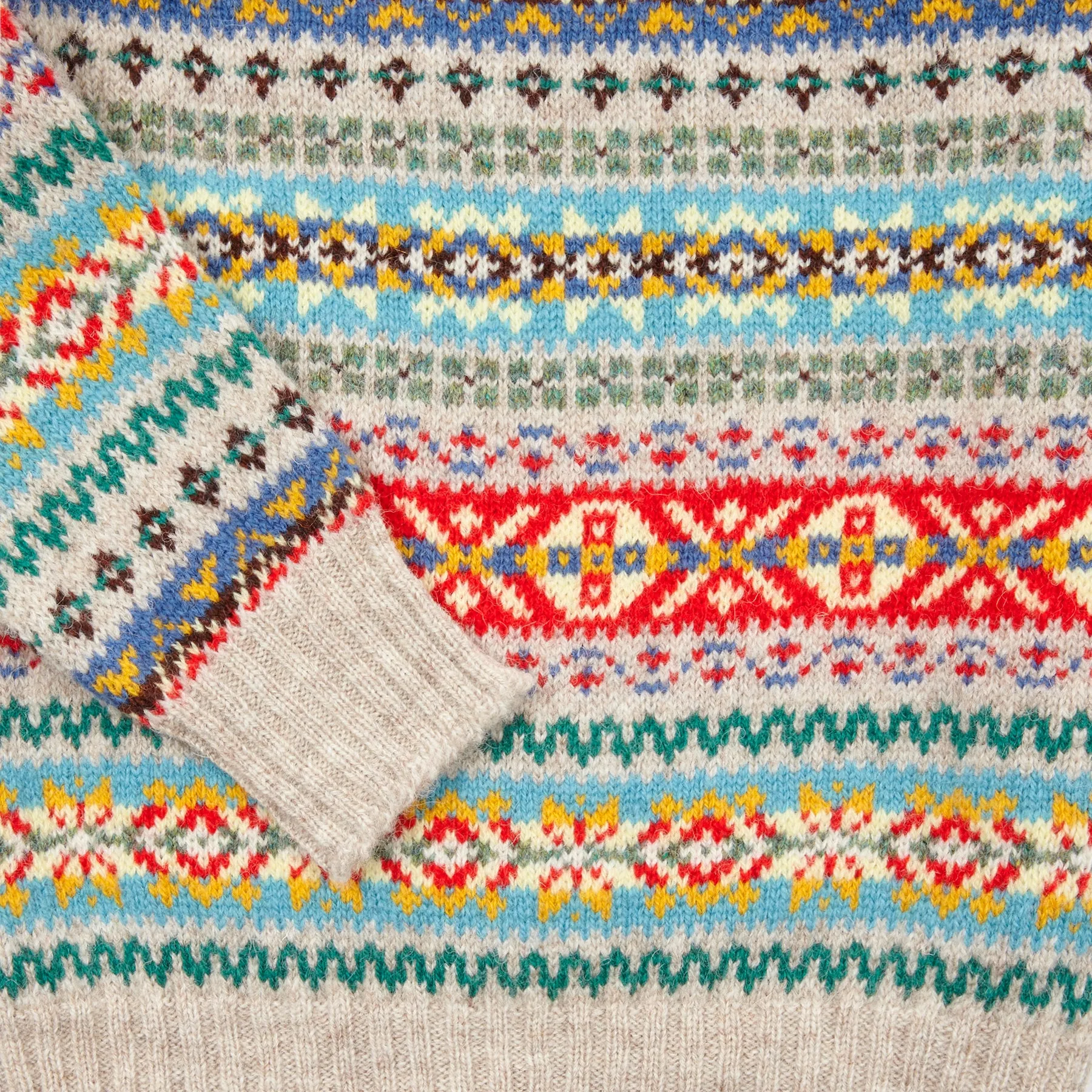 Jamiesons Ecru Fair Isle Jumper