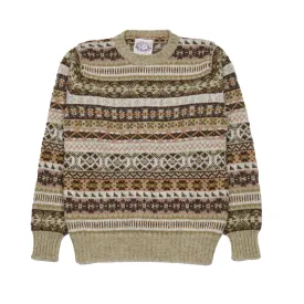 Stylish Fair Isle Jumper in Lichen by Jamieson