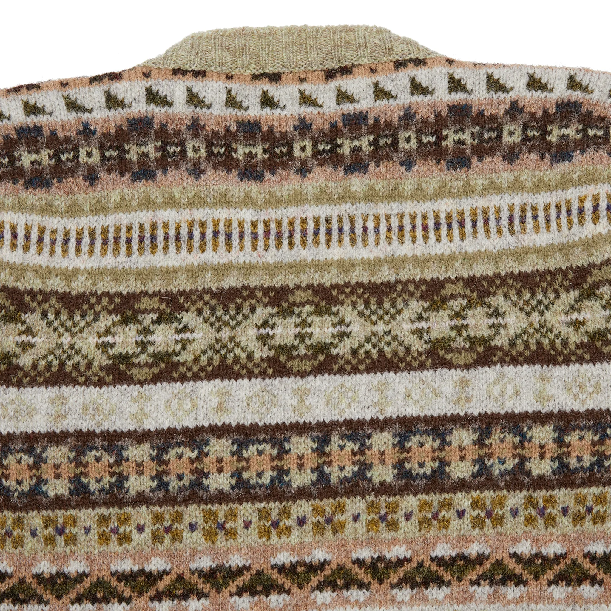 Stylish Fair Isle Jumper in Lichen by Jamieson