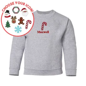 Kids Make It Yours™ Christmas Icon Crewneck Sweatshirt
