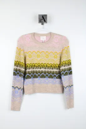 lace fair isle pullover