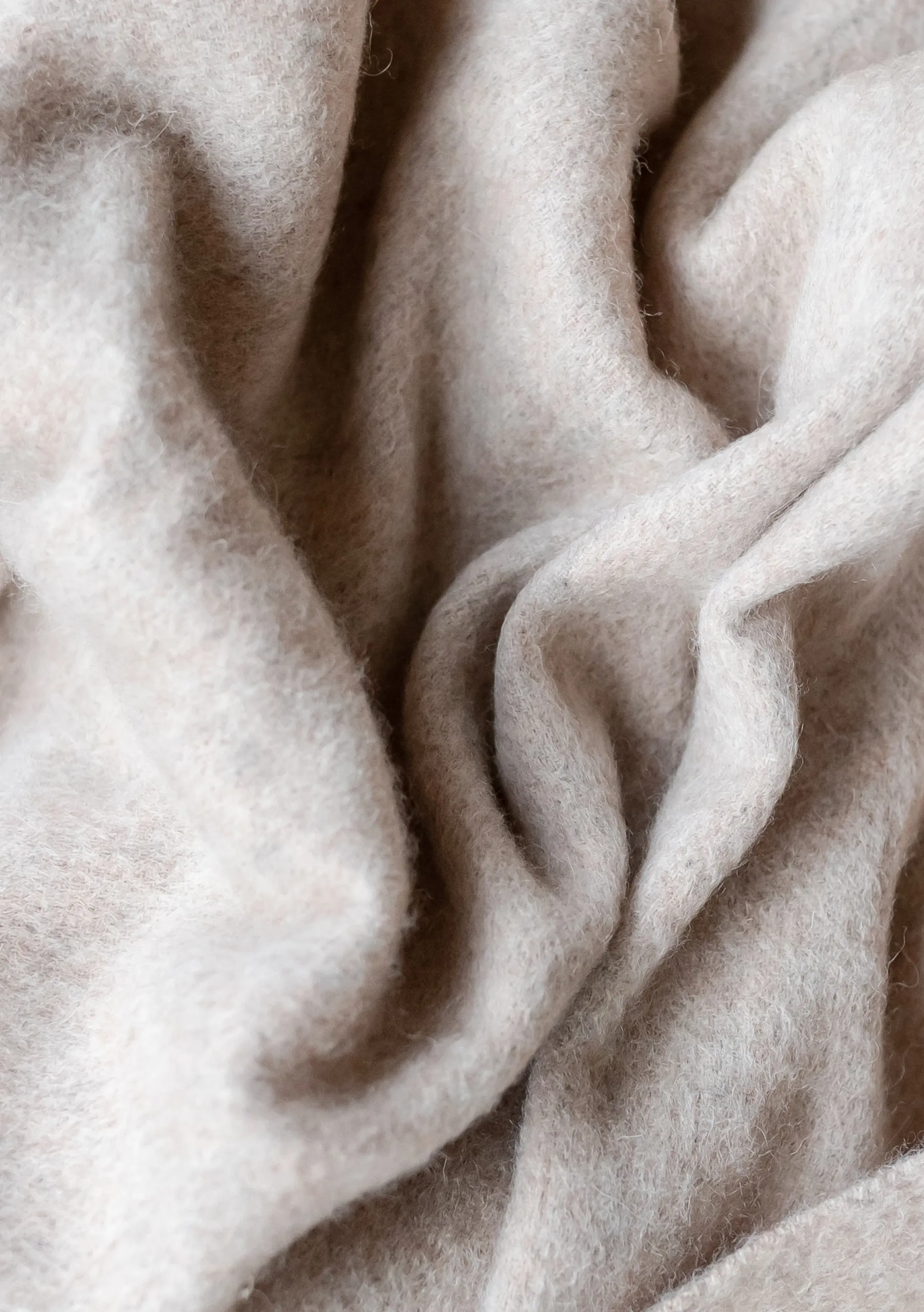 Lambswool Oversized Scarf in Oatmeal Melange