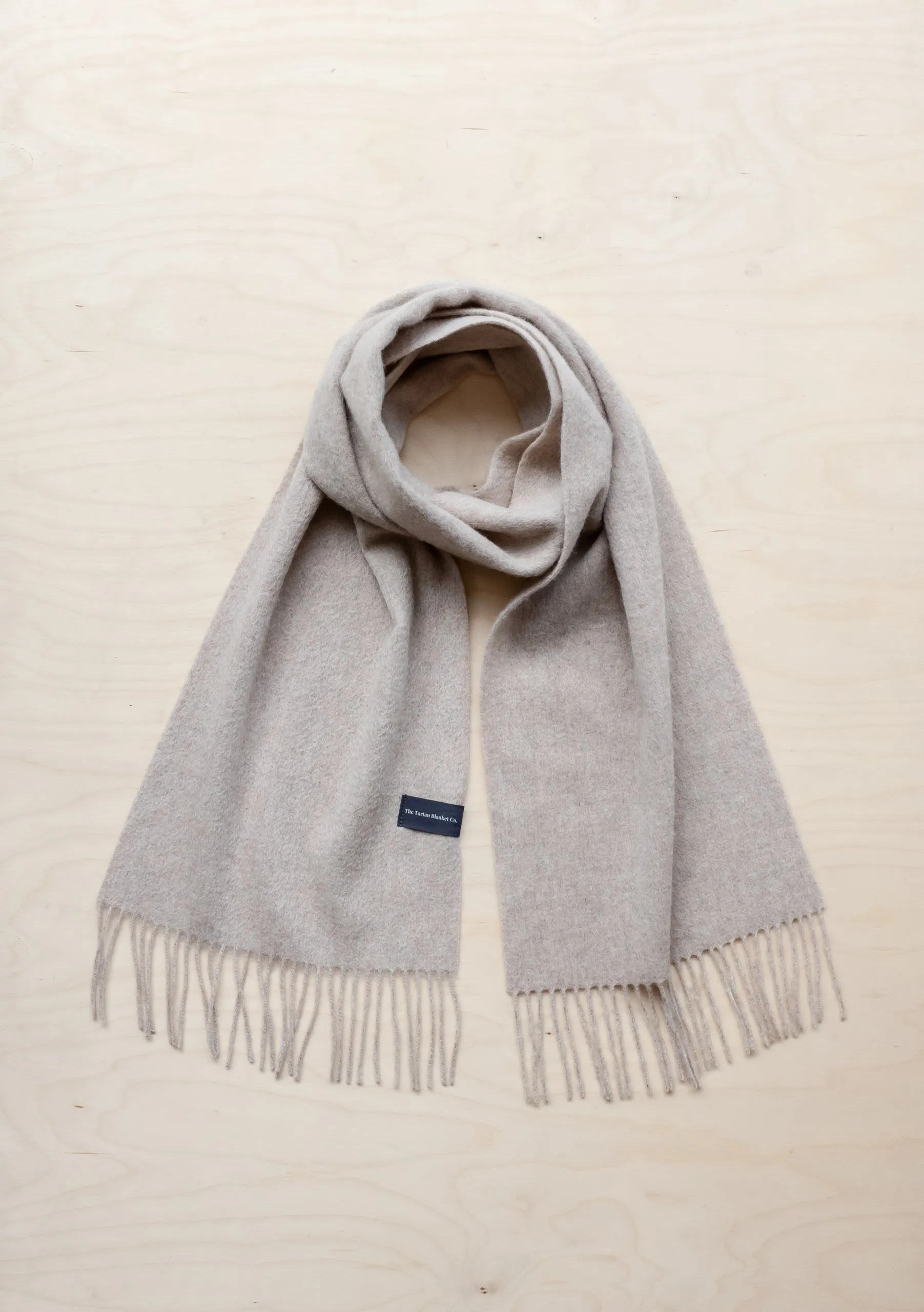 Lambswool Oversized Scarf in Oatmeal Melange