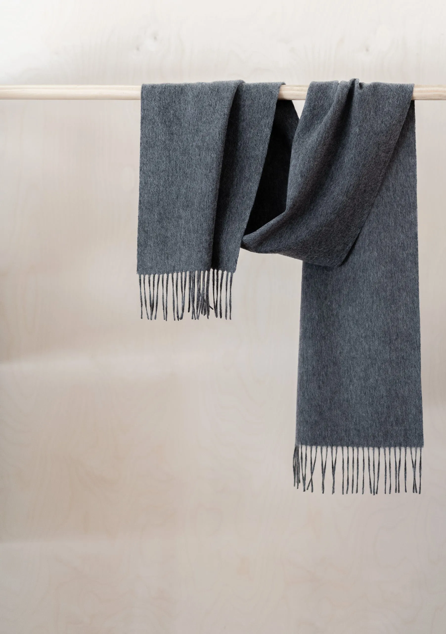 Lambswool Scarf in Charcoal Melange
