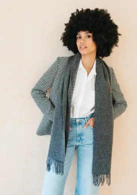 Lambswool Scarf in Charcoal Melange