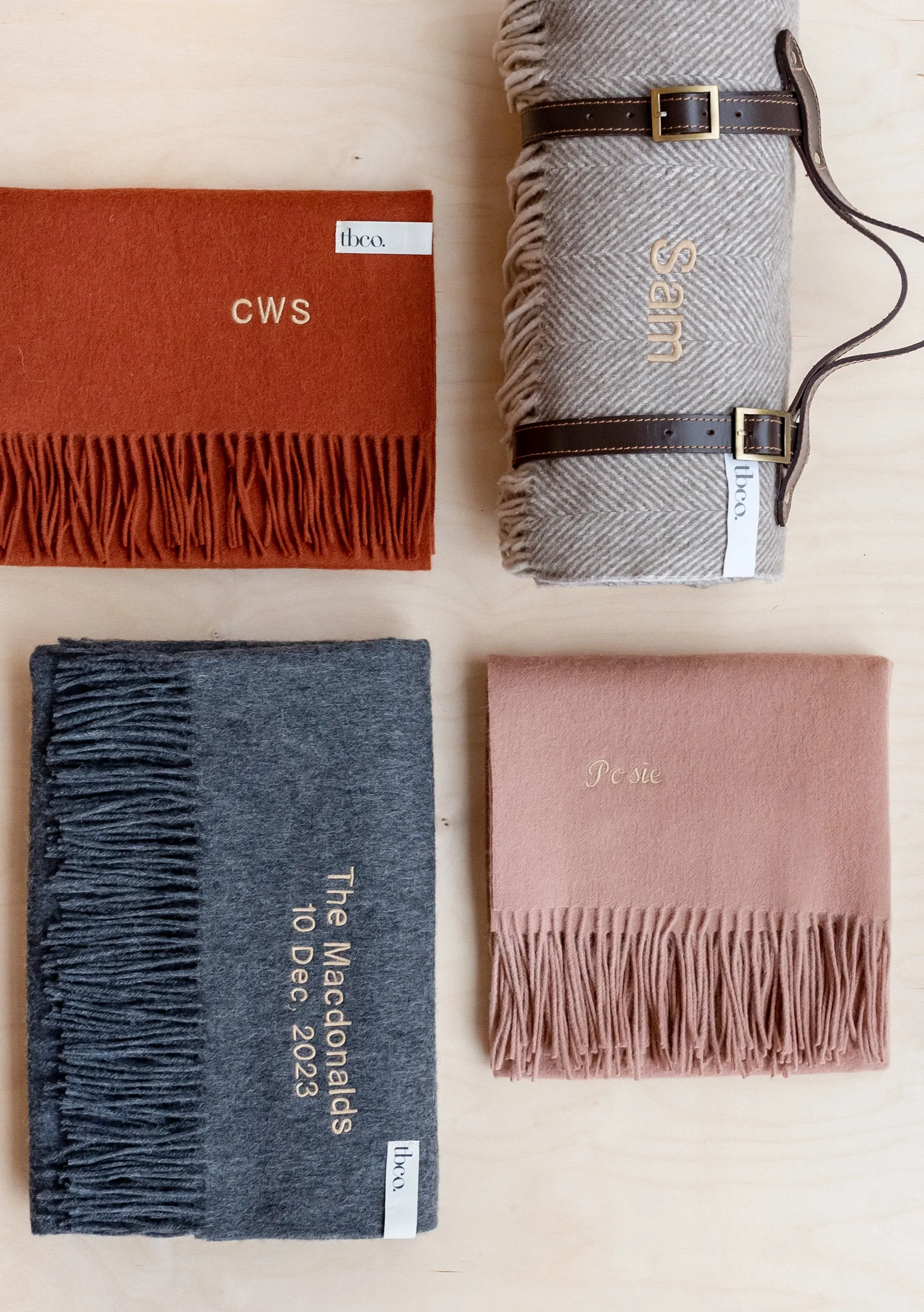 Lambswool Scarf in Rust Melange