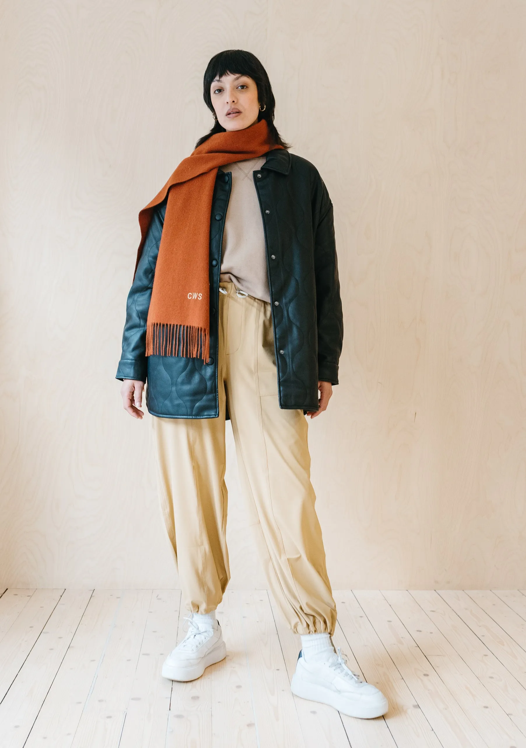 Lambswool Scarf in Rust Melange