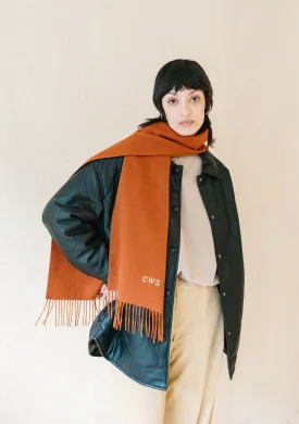 Lambswool Scarf in Rust Melange