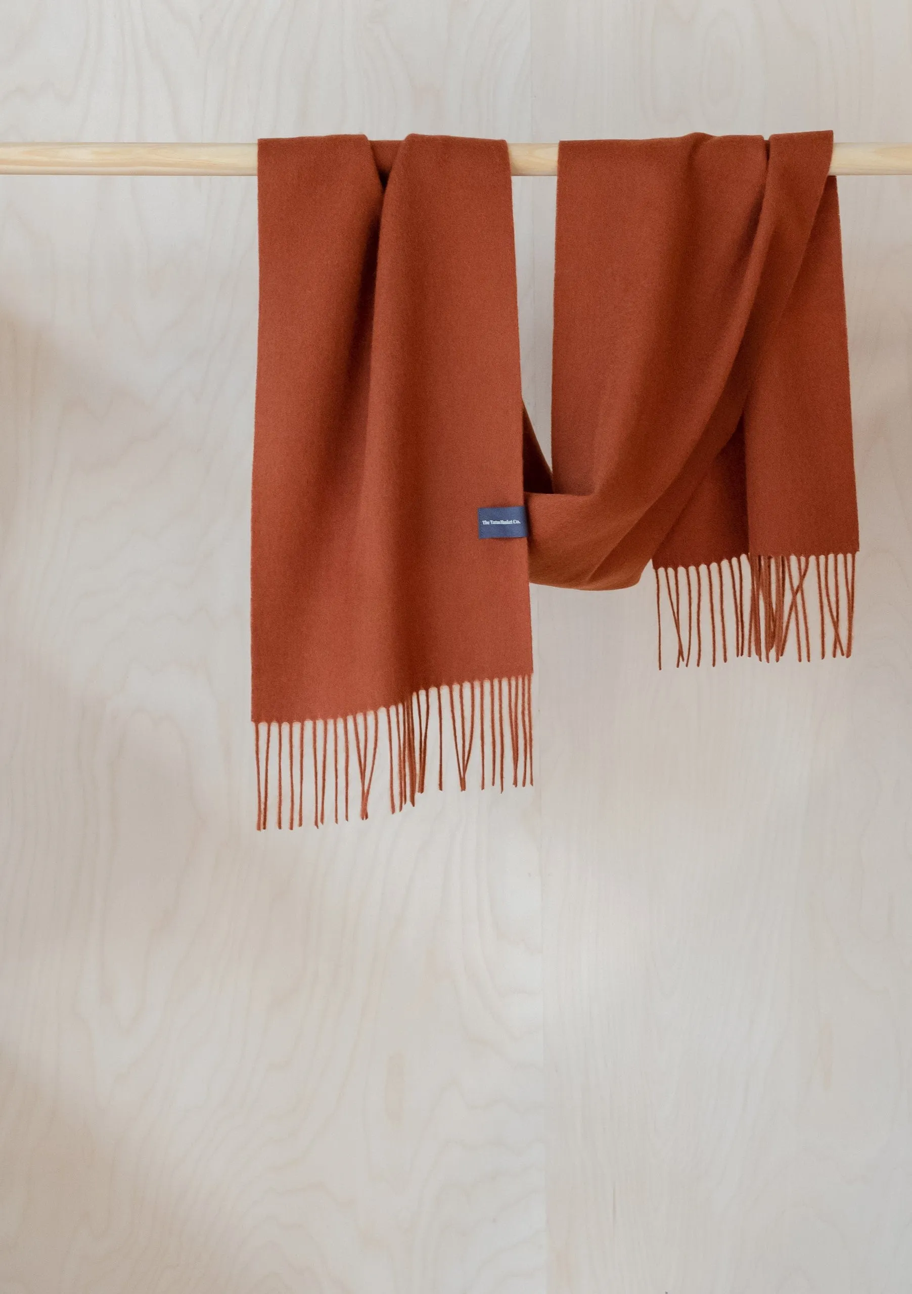 Lambswool Scarf in Rust Melange