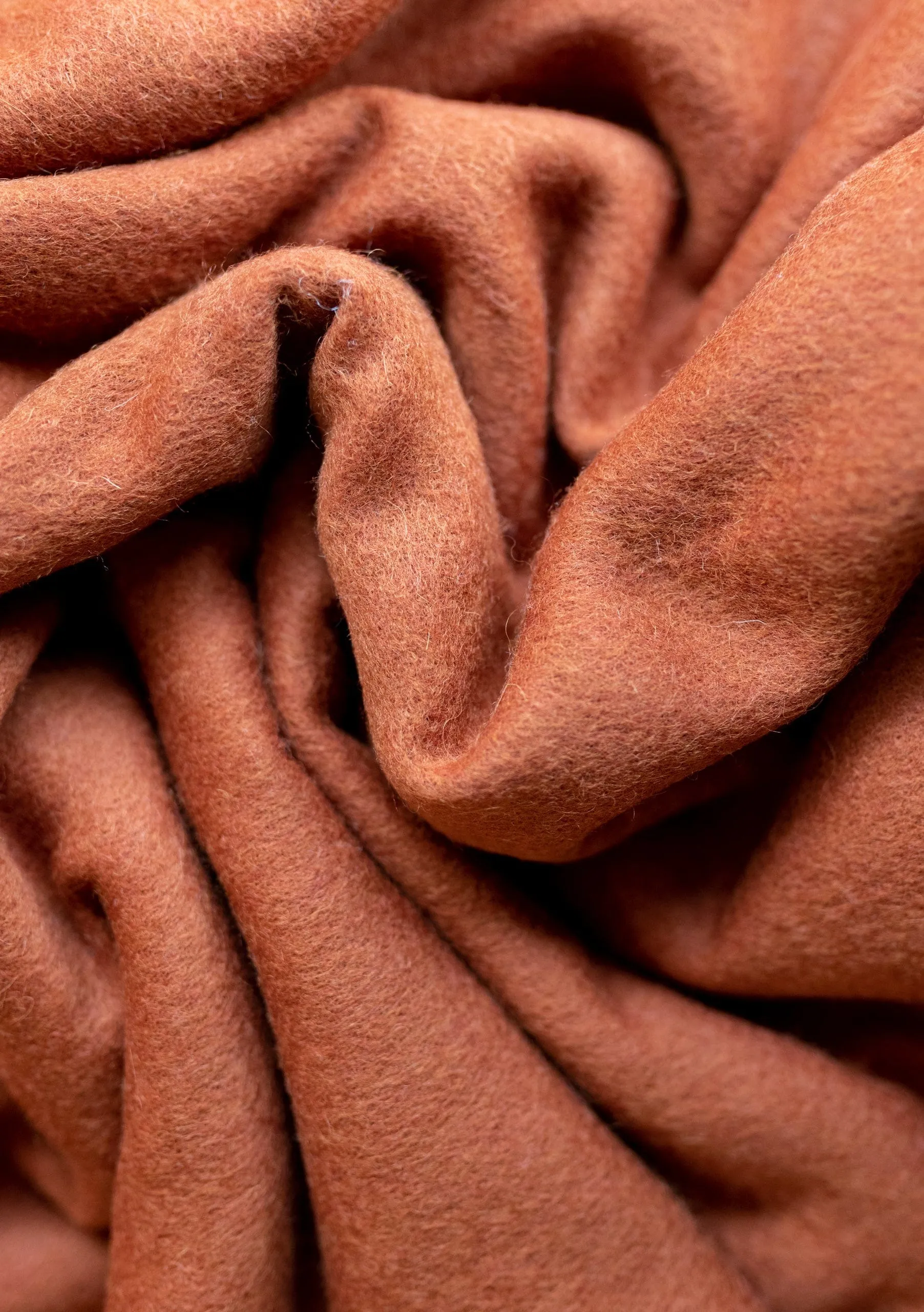 Lambswool Scarf in Rust Melange