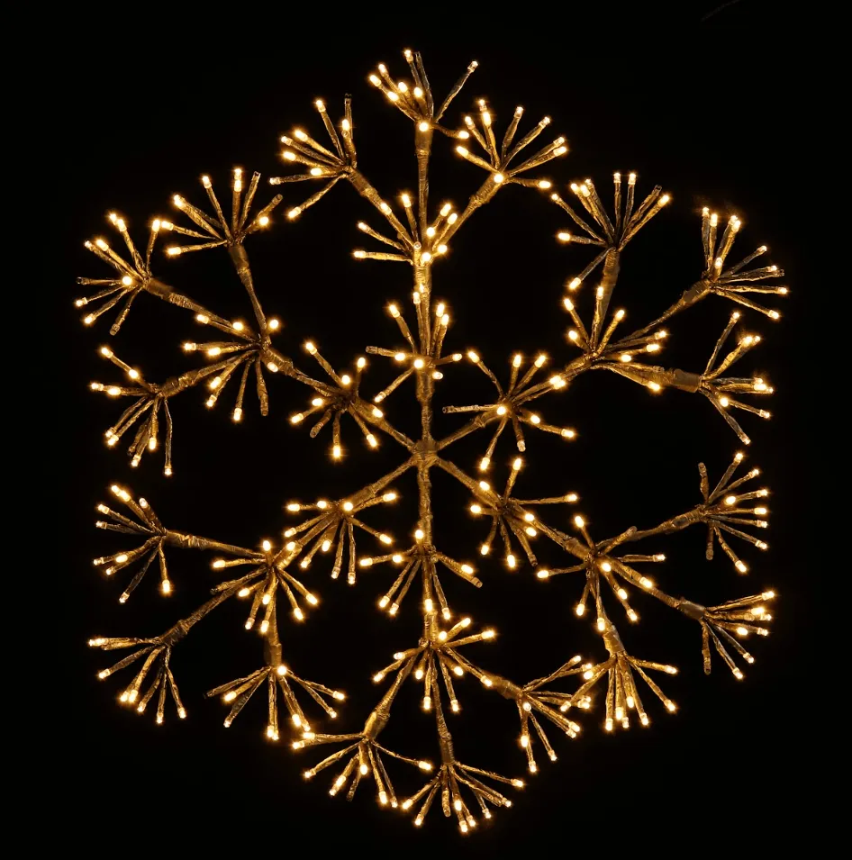 LED Gold/Silver Twinkling Sparkle Snowflake (60cm)
